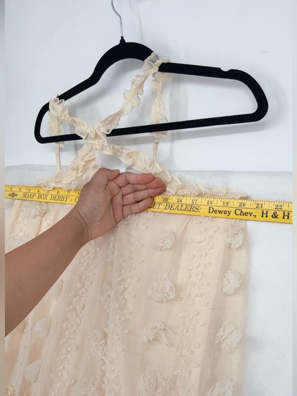 VICI Cross of Sunlight Tulle Maxi Dress - Cream size M - Picture 7 of 11